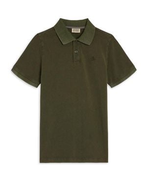 Scotch & Soda Washed Cotton Piqué Polo - Green