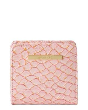 Brahmin Jane Snakeskin Embossed Leather Bifold Wallet - Pink