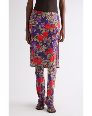 Acne Studios Floral Layered Knit Pants
