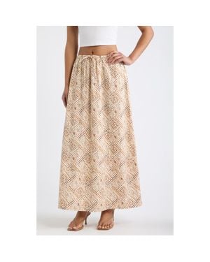 LOVE THE LABEL Madden Midi Skirt - Natural