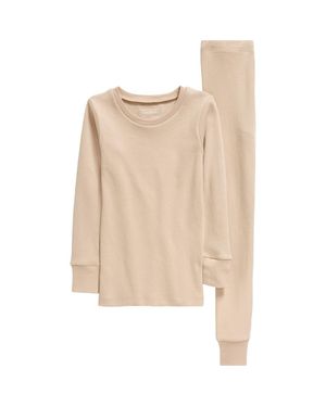 L'ovedbaby Two-Piece Organic Cotton Pajamas - Natural