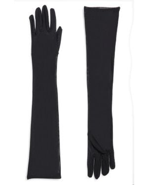 High Heel Jungle Lily Long Mesh Gloves - Blue