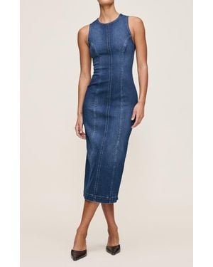 DL1961 Esme Denim Midi Sheath Dress - Blue