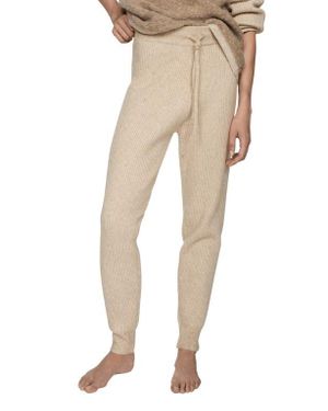 Mango Knit Sweatpants - Natural