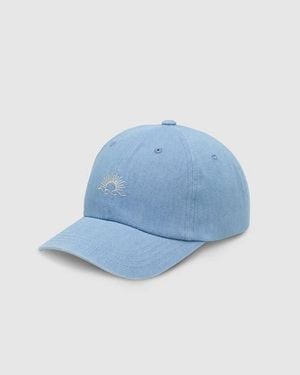Tentree Embroidered Denim Peak Hat - Blue