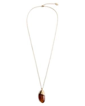 Mango Resin Pendant Necklace - White