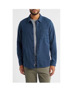 Free Fly Seawool Flannel Button-Up Shirt - Blue