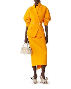 Lanvin Paper And Viscose Open-Back Jacket - Yellow