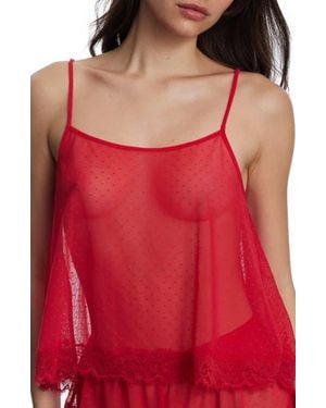 Skarlett Blue Entice Sheer Two-Way Camisole - Red