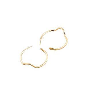 Pieretti Noele Wave Hoops Earrings Large - White