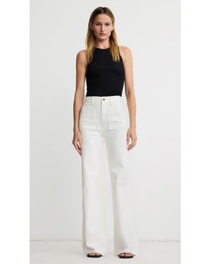 Smythe Dove High Rise Wide Leg Jean - White