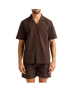 AUTO-REPLY™ Alex Nylon Camp Shirt - Black