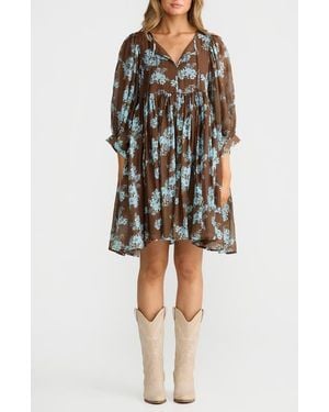 Talisman the Label Wisteria Long Sleeve Dress - Black