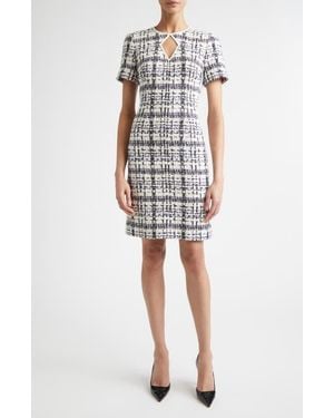 St. John St. Tropez Tweed Cutout Sheath Dress - Multicolor