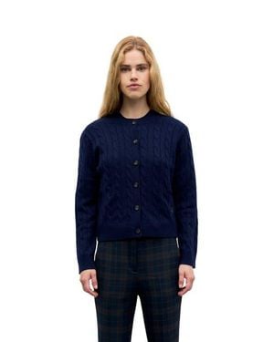 Gerard Darel Raiza Cable Knit Cardigan - Blue