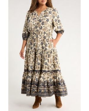 Treasure & Bond Floral Cotton Maxi Dress - Multicolor