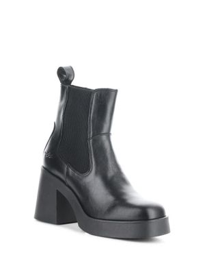 Bos. & Co. Waterproof Platform Leather Booties - Gray