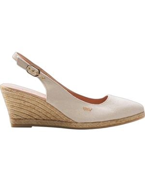 VISCATA Palomera Canvas Espadrille Wedges - White