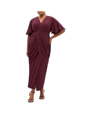 City Chic Braelynn High-Low Maxi Dress - Red