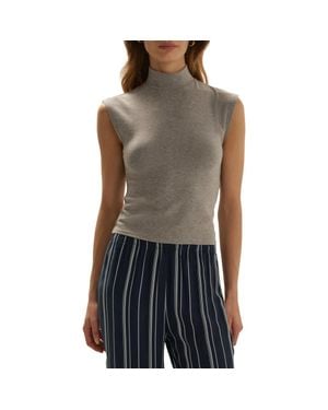 FAVORITE DAUGHTER Heritage Mock Neck Top - Brown