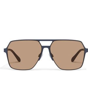 Quay Backstage Pass 60Mm Aviator Sunglasses - Brown