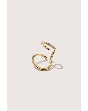 Otiumberg 14Kt Vermeil Pave Sonder Cuff - Natural