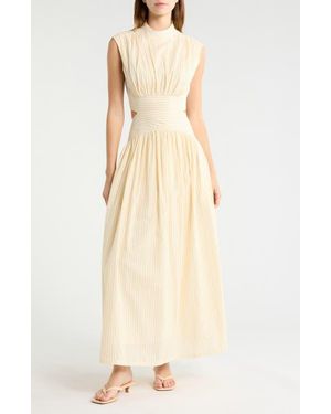 Parker The Julianne Stripe Cotton Maxi Dress - Natural