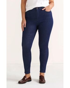 Lands' End High Rise Adaptive Lycra Skinny Jeans - Blue