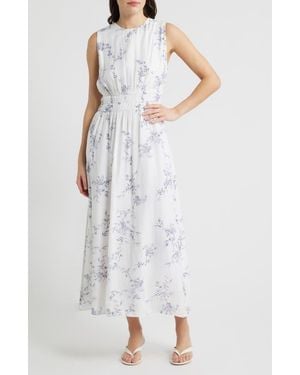 Cloth & Stone Floral Print Sleeveless Maxi Dress - White