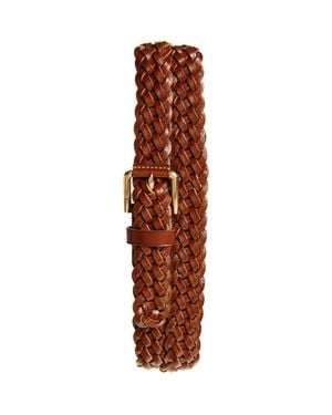 Ralph Lauren Braided Leather Belt - Brown