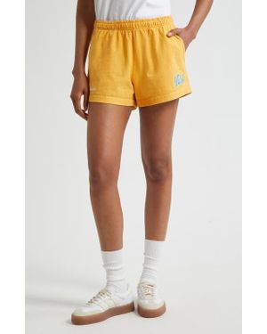 Sporty & Rich Ucla Ivy Disco Graphic Shorts - Yellow