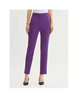 Misook Nancy Slim Leg Mylana Knit Pant - Purple