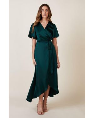 Rewritten Florence Waterfall Hem Dress - Green