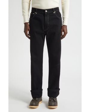 Phipps Standard Studded Slim Straight Leg Jeans - Black