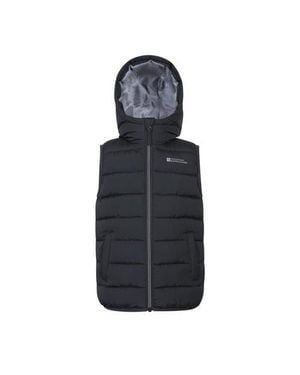 Mountain Warehouse Childrens/Kids Rocko Water Resistant Hooded Sleeveless Body Warmer - Blue