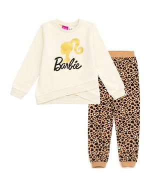 Barbie 2-Piece Fleece Sweatshirt And Sweatpants Set - Metallic