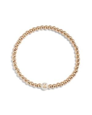 Nashelle Mother Of Pearl Initial Beaded Bracelet - White