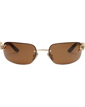 DEZI Bby Grl 65Mm Oval Sunglasses - Brown