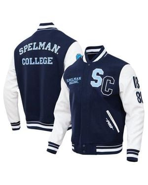 Pro Standard Spelman College Jaguars Classic Wool Full-Zip Varsity Jacket - Blue