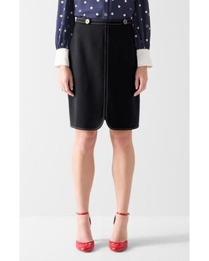 LK Bennett Eugine A-Line Skirt - Black