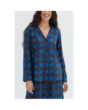 Ace & Jig Diego Notched Collar Button Up Shirt - Blue