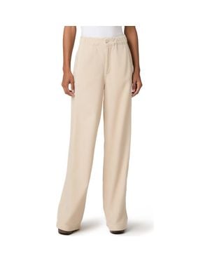 PAIGE Rumi High Waist Wide Leg Pants - Natural