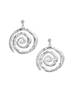 VIDAKUSH Swirl Drop Earrings - Metallic
