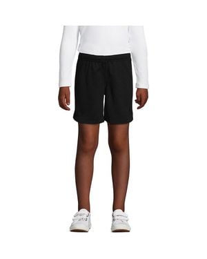 Lands' End School Uniform Girls Mesh Gym Shorts - Black