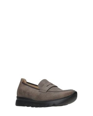 Wolky Snoafer Platform Wedge Penny Loafer - Gray