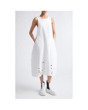 Melitta Baumeister Watching Cotton Double Weave Dress - White