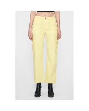 Bayeas Angel High Waist Ankle Cargo Pants - Yellow