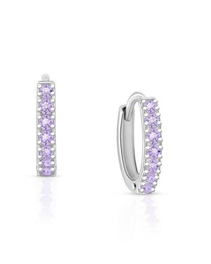 Tiny Blessings 9Mm Timeless Pavé Huggie Hoop Earrings - Blue
