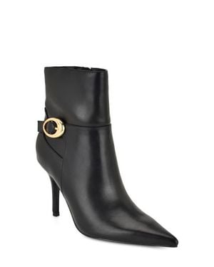 Nine West Gretzy Buckle Embellished Bootie - Black