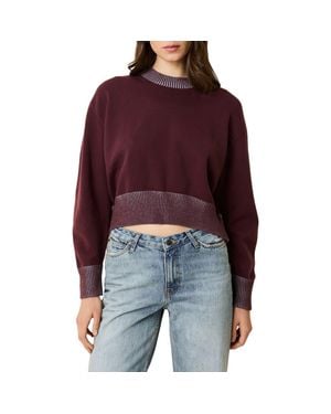 Solid & Striped Cora Stripe Stripe Crewneck Sweater - Red